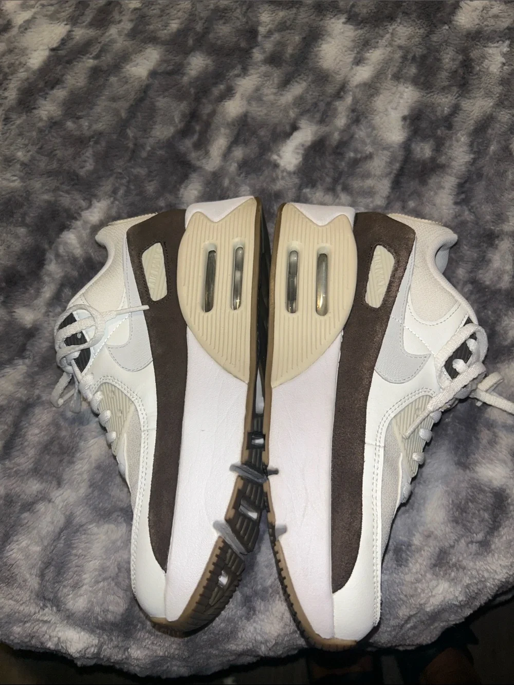 Nike Air Max Style White and Beige Sneakers